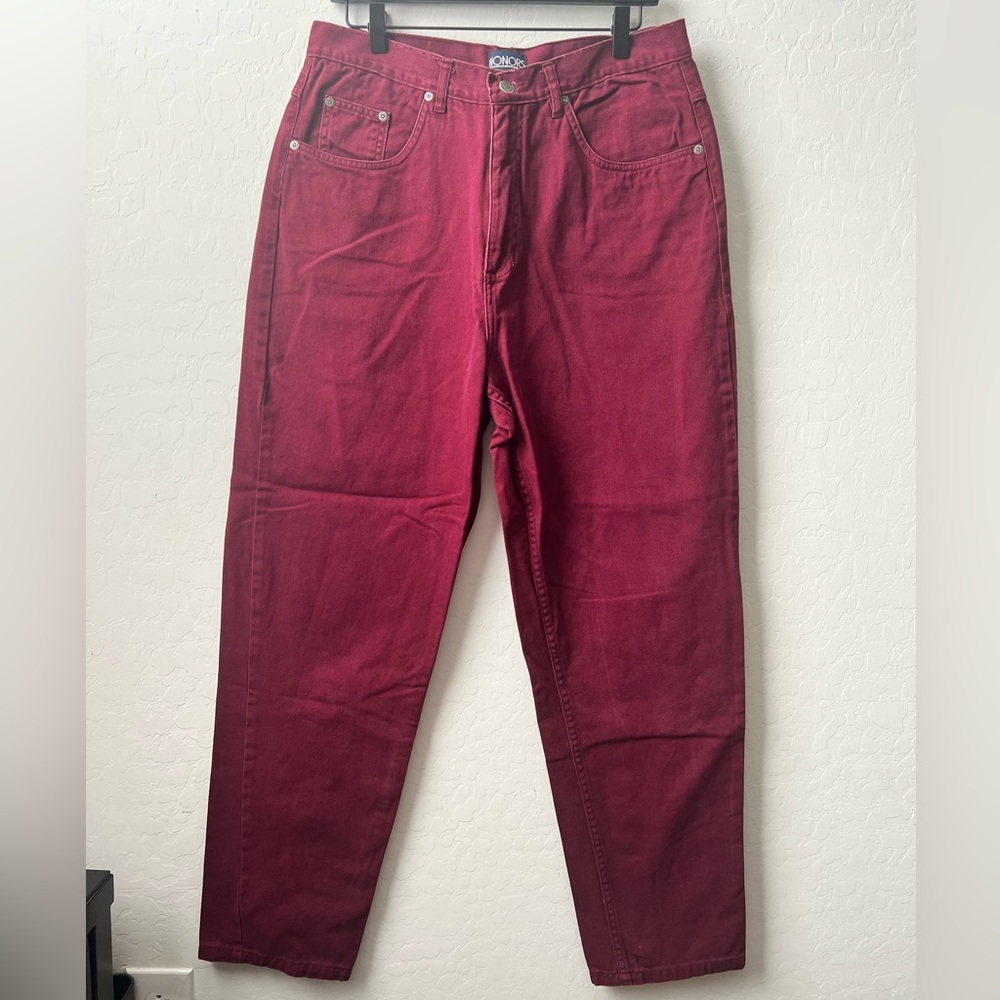 Red High-Waisted Jeans